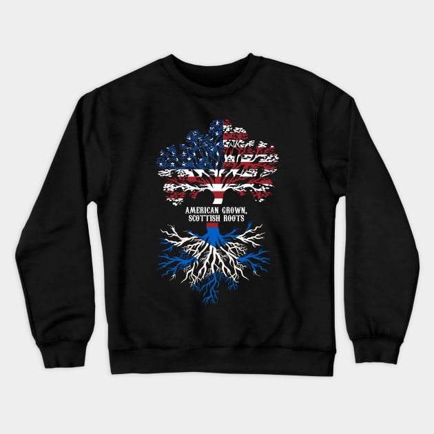 American Grown, Scottish Roots Crewneck Sweatshirt by maxdax